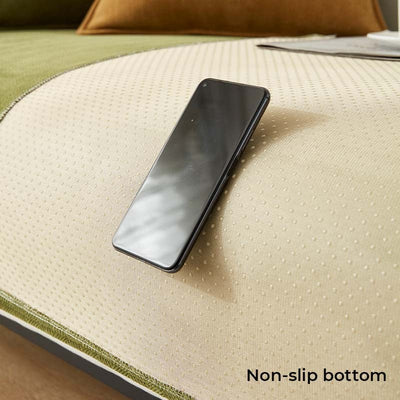 Sofa & Armchair Cover Chenille Herringbone Non-Slip Backing