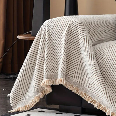 Sofa Cover Herringbone Splash-Resistant Non-Slip Backing