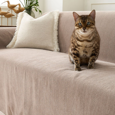 Sofa Cover Herringbone Water-Repellent Machine-Washable