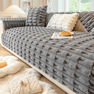 Sofa Cover Quilted Velvet Non-Slip Machine Washable