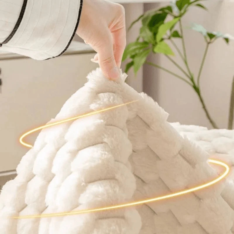 Sofa Cover Quilted Velvet Non-Slip Machine Washable