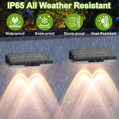 Solar Fence Lights 8-Pack Automatic Dusk Sensor & Multicolor