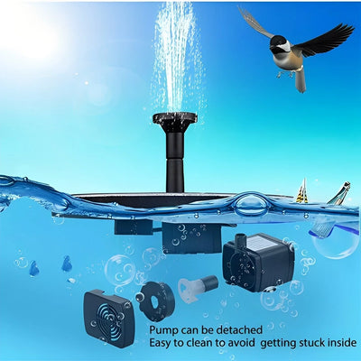 Solar Fountain Pump Solar-Powered Floating Interchangeable Spray Heads