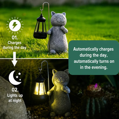 Solar Garden Light Warm White LED Weatherproof Resin