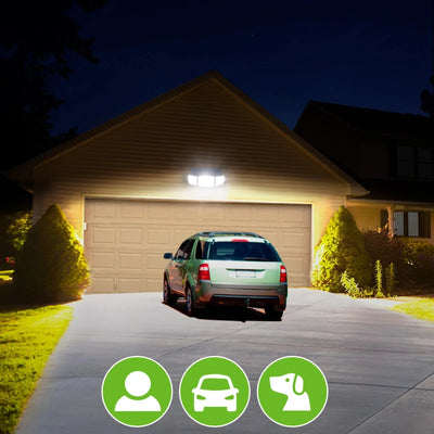 Solar Security Light Motion-Activated Triple Adjustable Heads 1200 Lumens