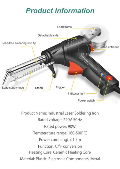 Soldering Gun 20-Second Heat Ceramic Core & Wire Cutter