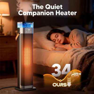 Space Heater 2000W Ceramic Built-In Ultrasonic Humidifier