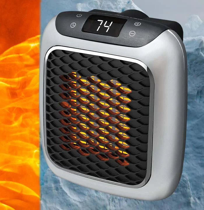 Space Heater Portable 800W Adjustable Timer Tip-Over & Overheat Protection