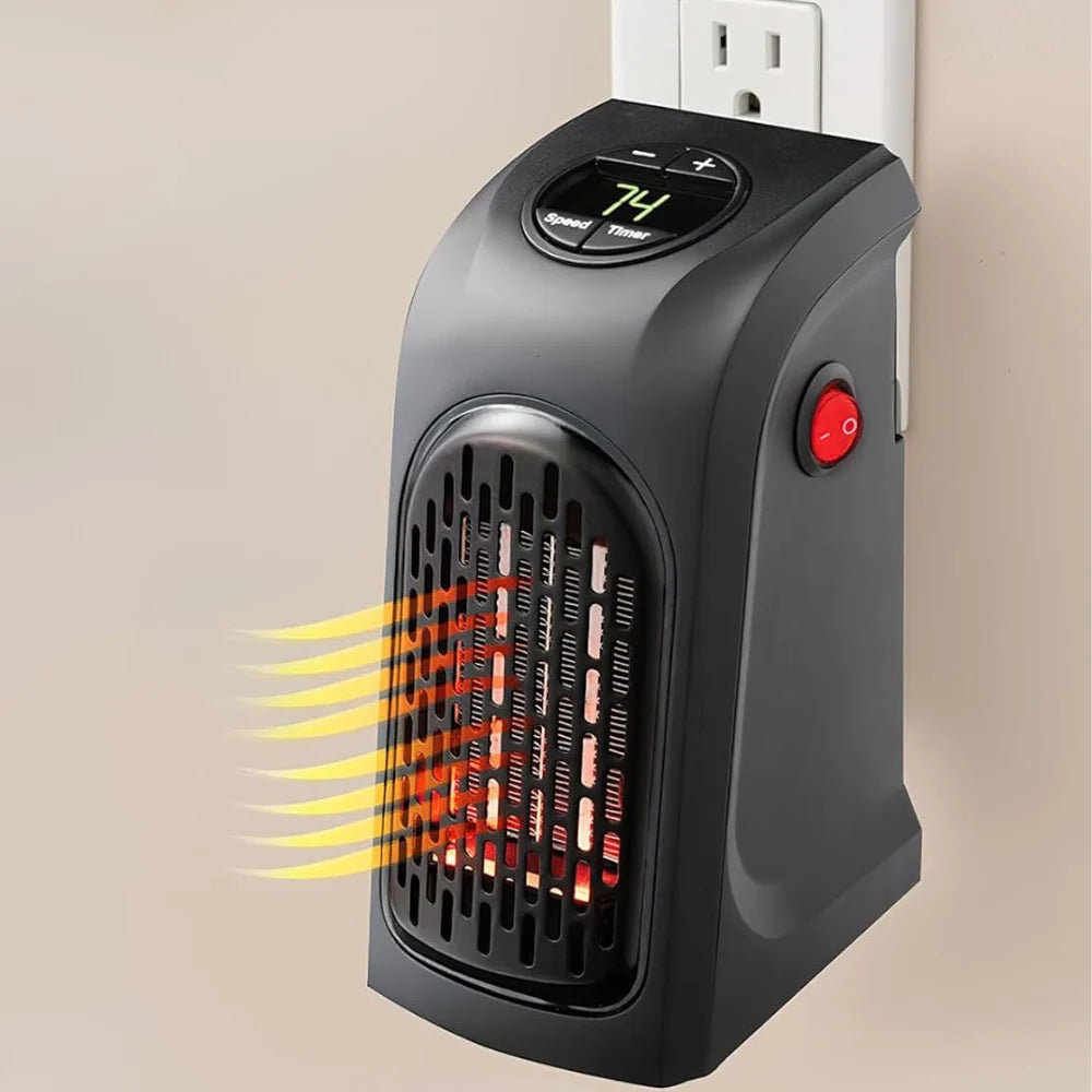 Space Heater Wall-Mounted Ceramic 400W 12-Hour Timer