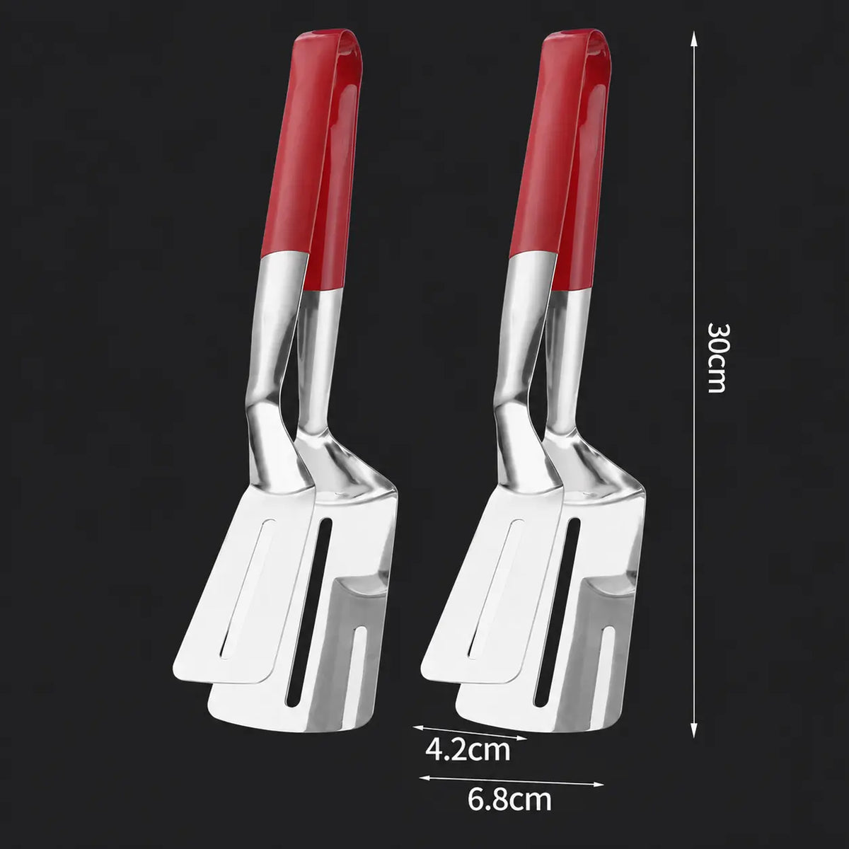 Spatula & Tongs 2-in-1 Heat-Resistant Non-Slip Handle