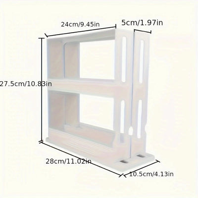 Spice Rack Two-Tier Swivel 20-Jar Non-Slip Base