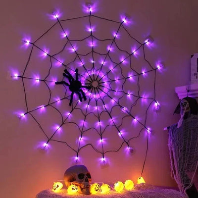 Spider Web Lights 4-Foot Remote-Controlled USB & Battery Powered