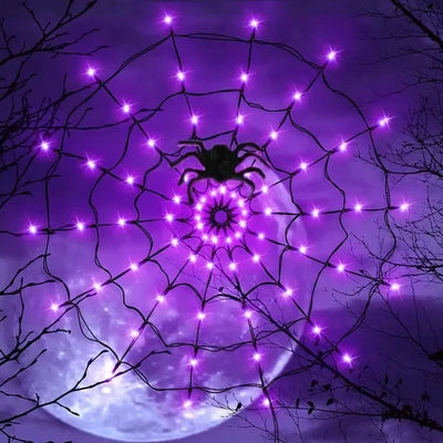 Spider Web Lights 4-Foot Remote-Controlled USB & Battery Powered