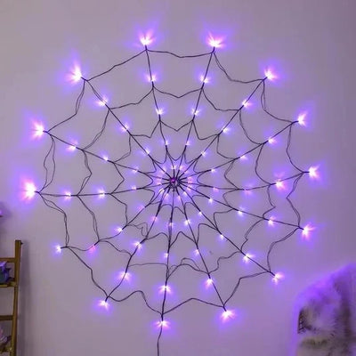 Spider Web Lights 4-Foot Remote-Controlled USB & Battery Powered