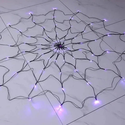 Spider Web Lights 4-Foot Remote-Controlled USB & Battery Powered
