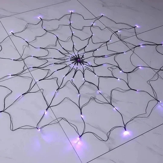 Spider Web Lights 4-Foot Remote-Controlled USB & Battery Powered