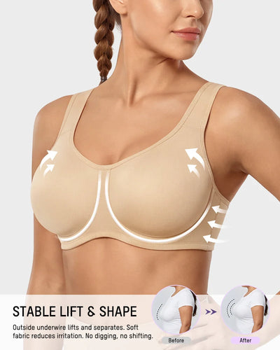 Sports Bra High-Impact Outside-Wire Support Breathable Mesh