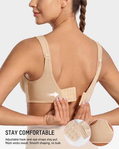Sports Bra High-Impact Outside-Wire Support Breathable Mesh