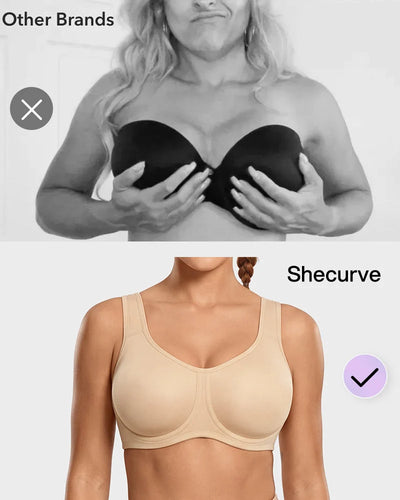 Sports Bra High-Impact Outside-Wire Support Breathable Mesh
