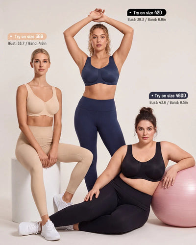 Sports Bra High-Impact Outside-Wire Support Breathable Mesh