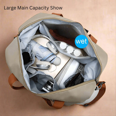 Sports & Travel Bag Waterproof Wet-Dry Shoe Compartment