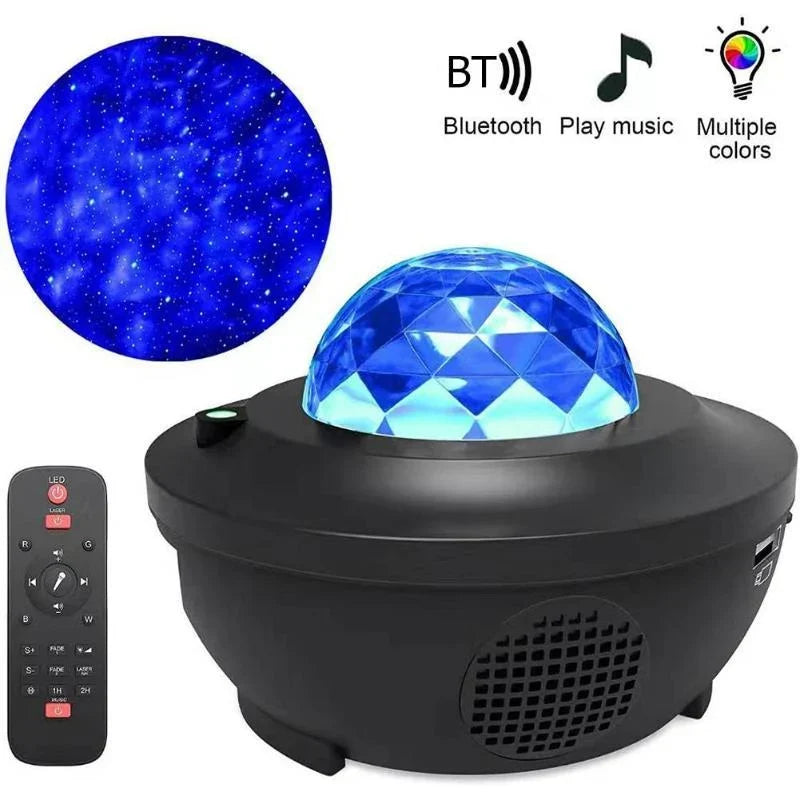 Star Projector Dual Lens Bluetooth Speaker Remote Control