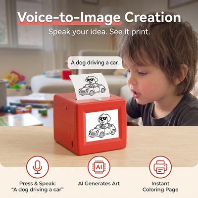 Sticker Printer AI Voice-Activated Inkless Thermal મિini
