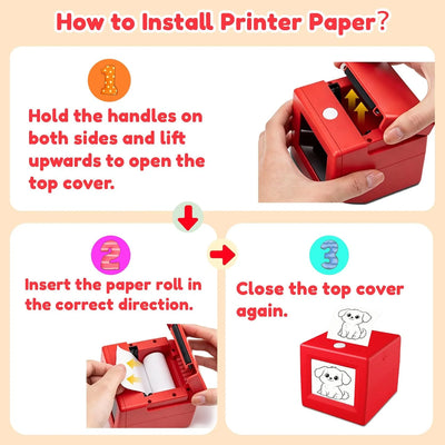 Sticker Printer AI Voice-Activated Inkless Thermal મિini