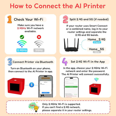 Sticker Printer AI Voice-Activated Inkless Thermal મિini