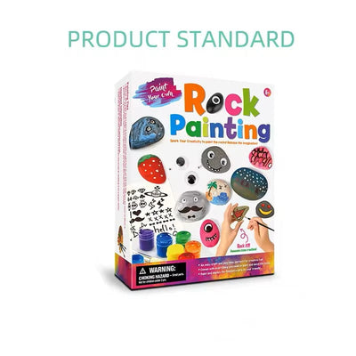 Stone Painting Kit Smooth River Stones Waterproof Acrylic Paints