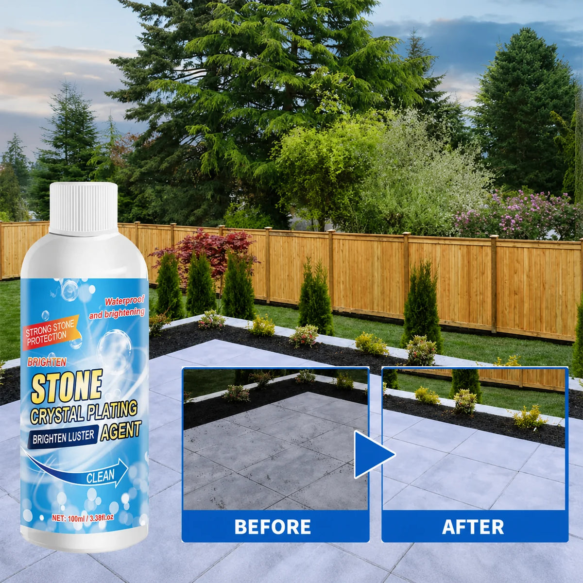 Stone & Tile Brightener & Sealer Restores Color Water-Repellent