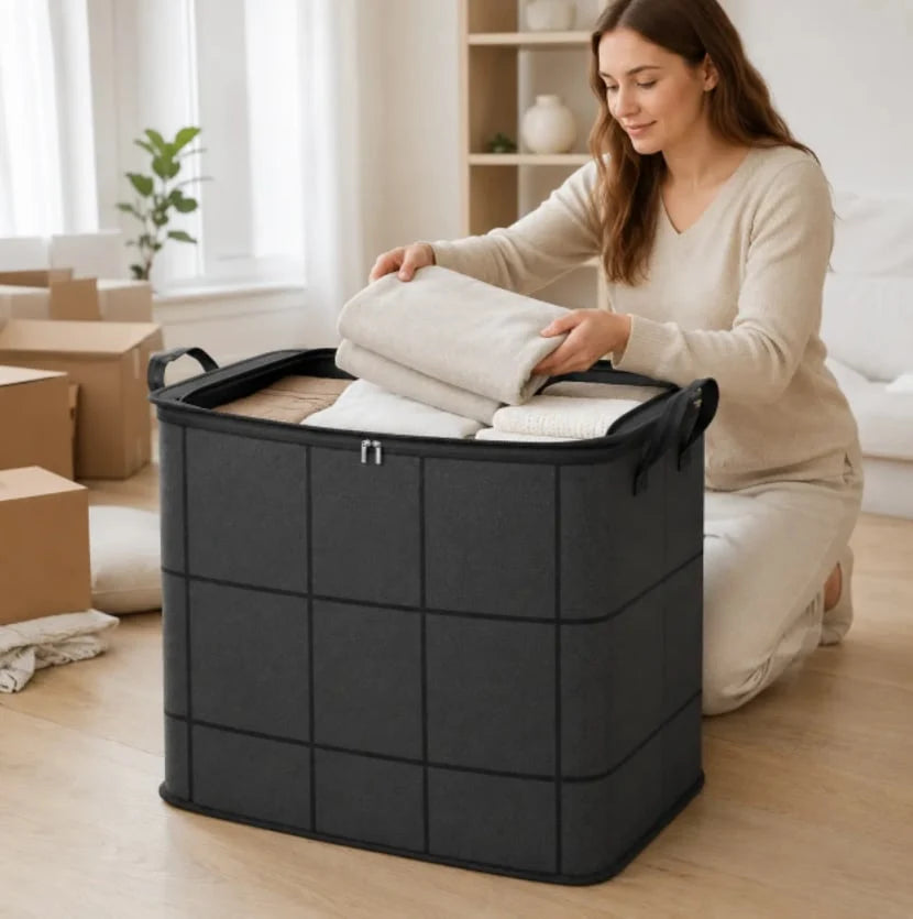 Storage Bag 210L Capacity Foldable Zipper & Carry Handles