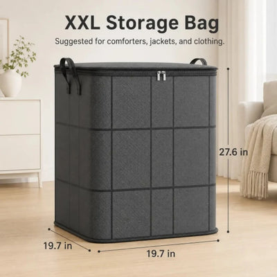 Storage Bag Foldable 210L Zipper & Carry Handles