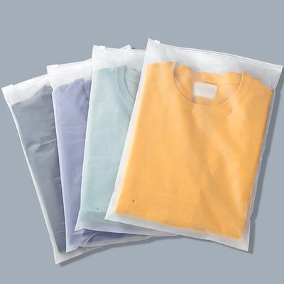 Storage Bags Slide Zip Closure Frosted Translucent & Ventilated