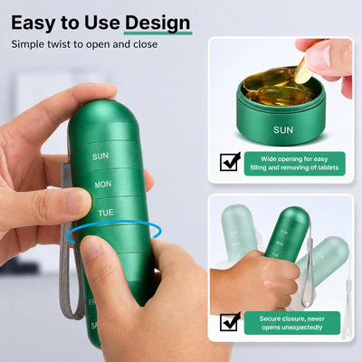 Storage Box Aluminum 7 Compartments Silicone Seal & Shockproof