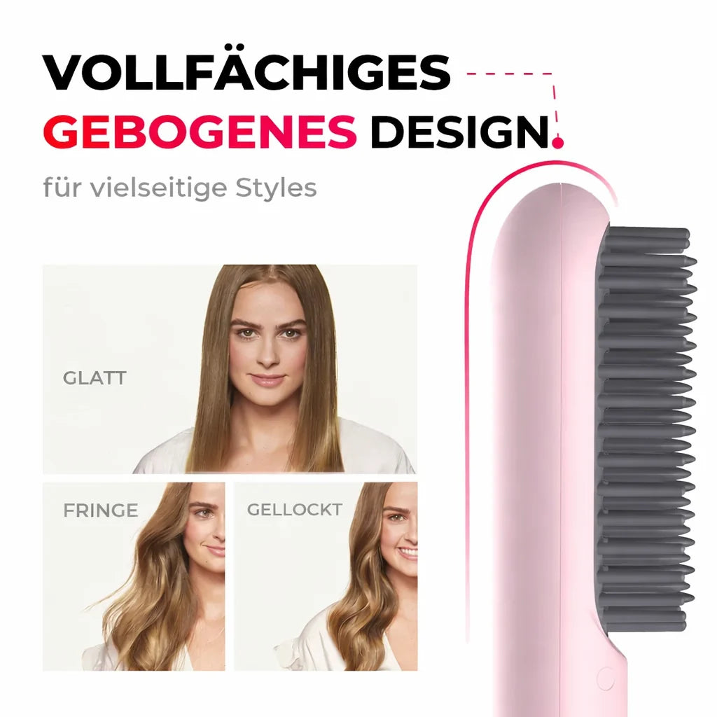 Straightening Brush Cordless & Rechargeable Travel-Friendly
