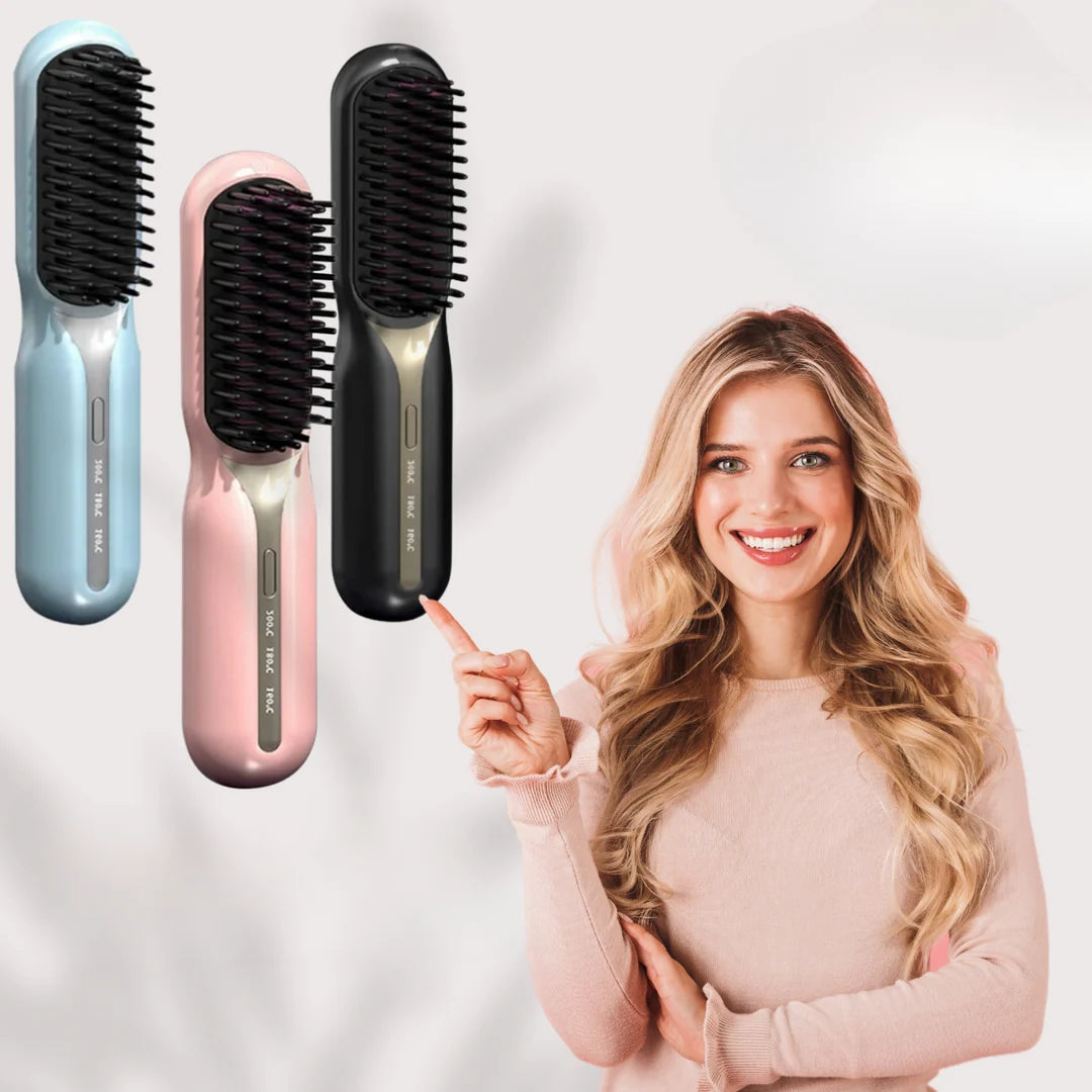 Straightening Brush Cordless & Rechargeable Travel-Friendly