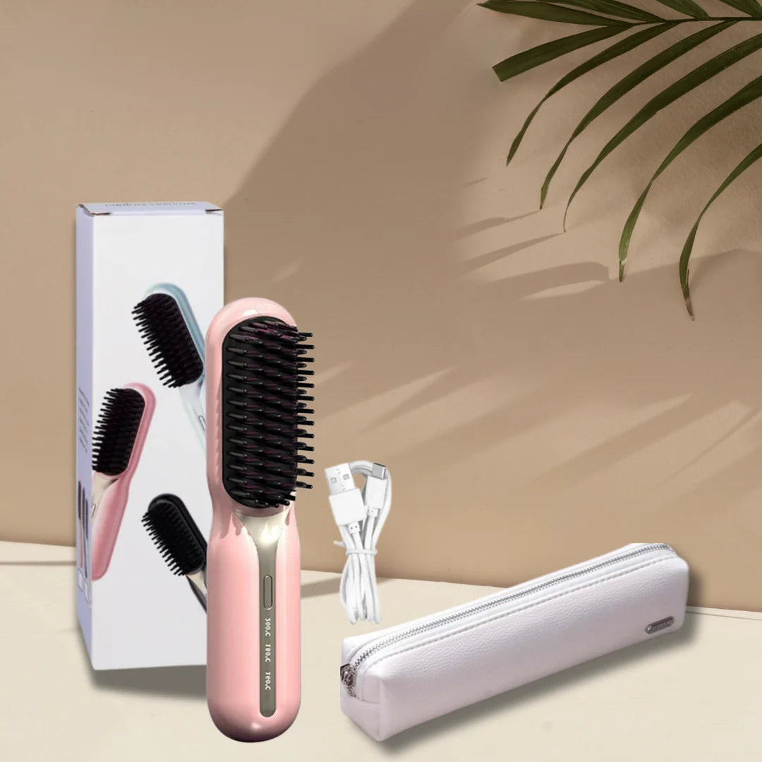 Straightening Brush Cordless & Rechargeable Travel-Friendly