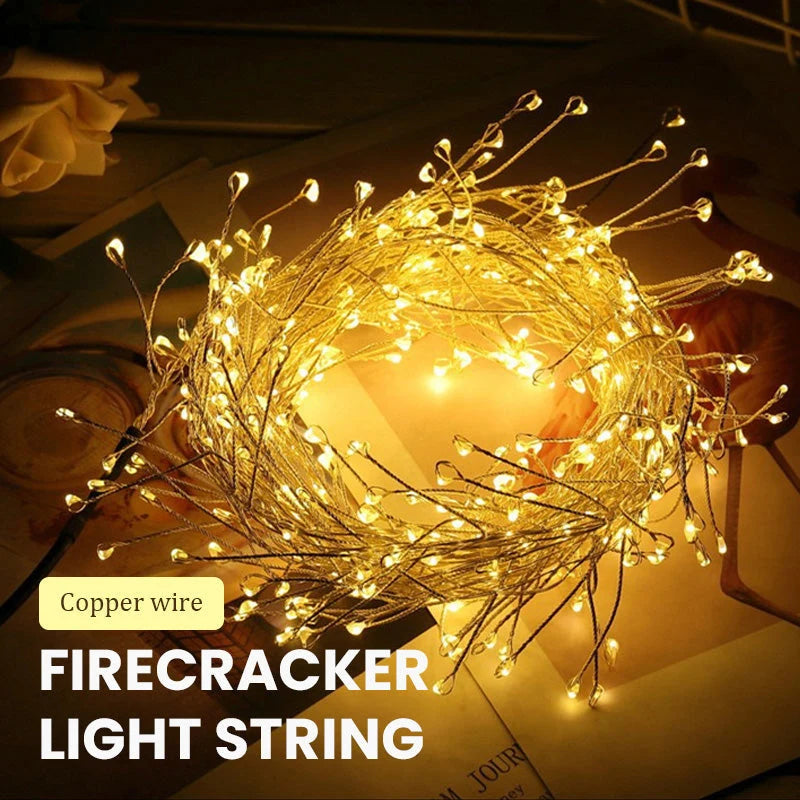 String Lights Copper Wire Warm LED Battery-Powered & Waterproof