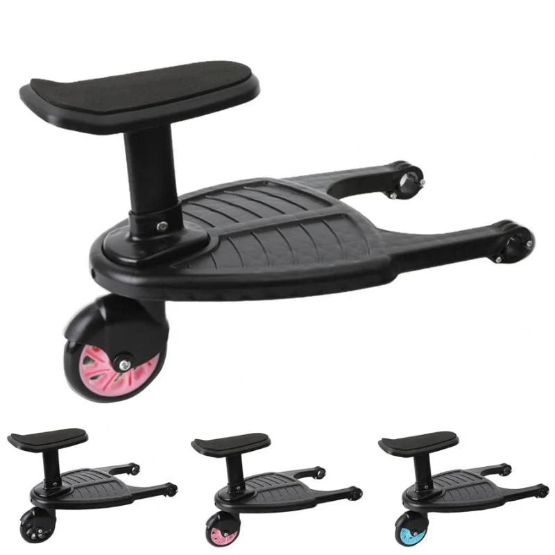 Stroller Board Tool-Free Quick Attach Non-Slip 360° Swivel Wheel