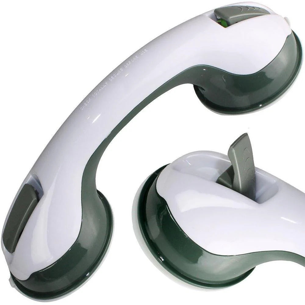 Suction Grab Bar Dual Cups Visual Lock Indicators Tool-Free Installation