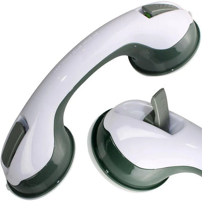 Suction Grab Bar Dual Cups Visual Lock Indicators Tool-Free Installation