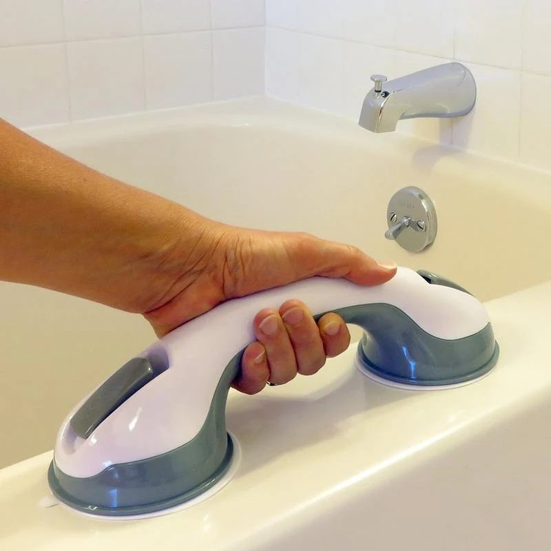 Suction Grab Bar Dual Cups Visual Lock Indicators Tool-Free Installation