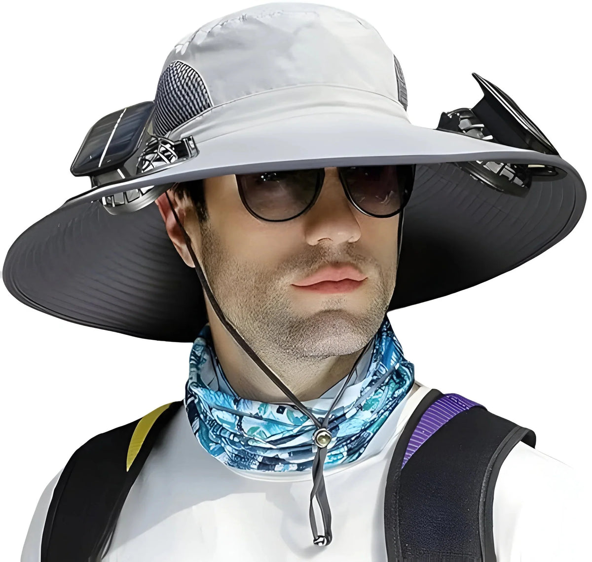 Sun Hat Dual Fans Solar & USB Rechargeable