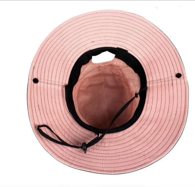 Sun Hat Wide Brim UPF 50 Foldable Ponytail Opening