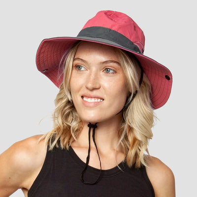 Sun Hat Wide Brim UPF 50 Foldable Ponytail Opening