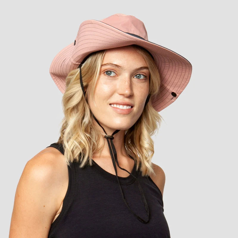 Sun Hat Wide Brim UPF 50 Foldable Ponytail Opening
