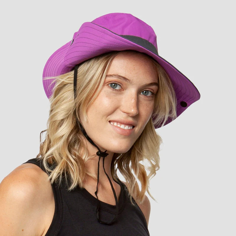 Sun Hat Wide Brim UPF 50 Foldable Ponytail Opening