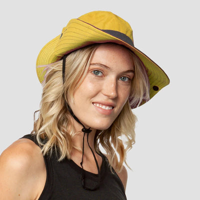Sun Hat Wide Brim UPF 50 Foldable Ponytail Opening