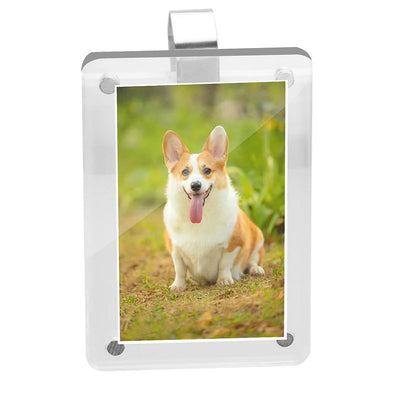 Sun Visor Photo Clip Tool-Free Clip-On Crystal-Clear Acrylic